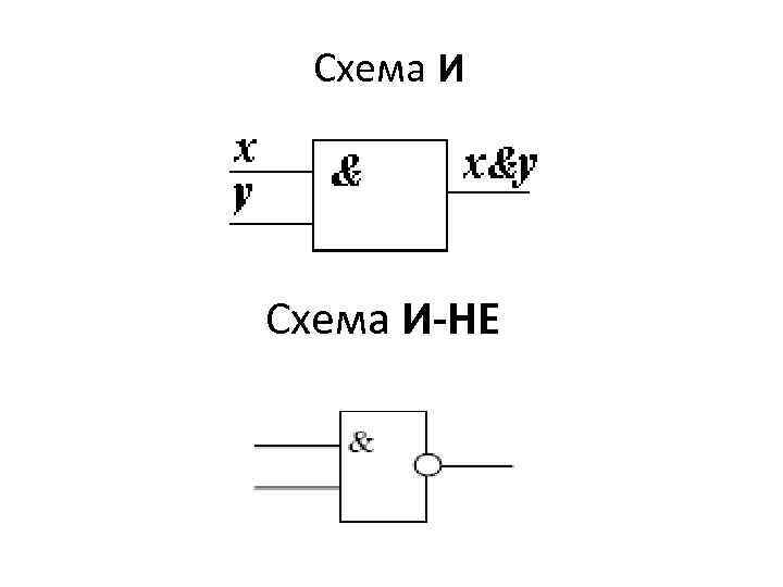 Схема И Схема И-НЕ 