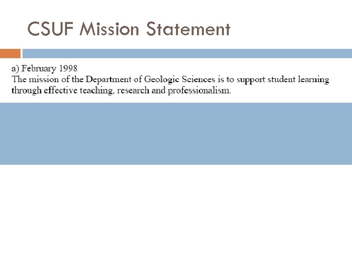 CSUF Mission Statement 
