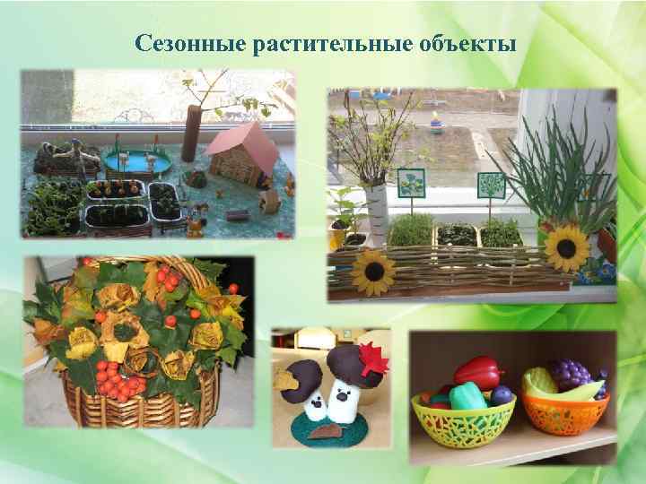 Сезонные растительные объекты 