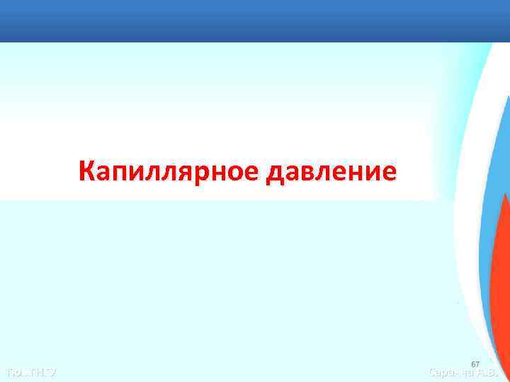 Капиллярное давление Тюм. ГНГУ 67 Саранча А. В. 