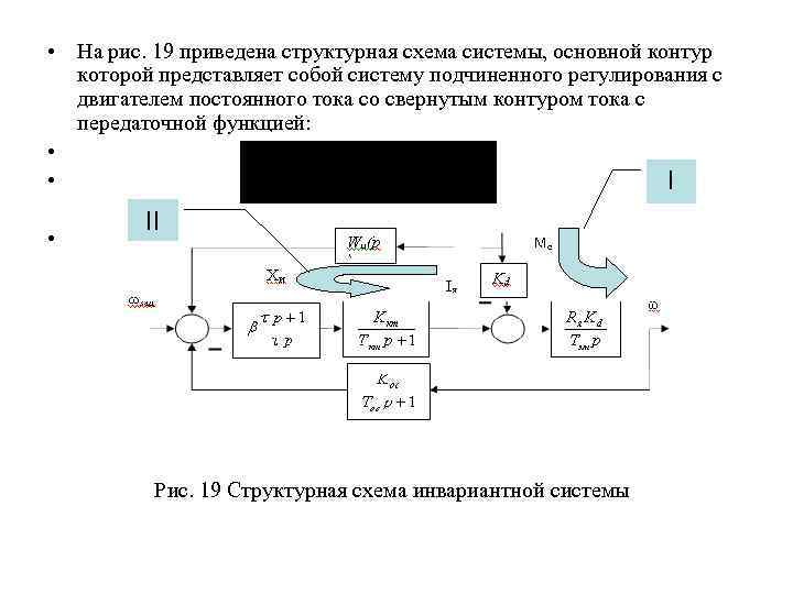  • На рис. 19 приведена структурная схема системы, основной контур которой представляет собой