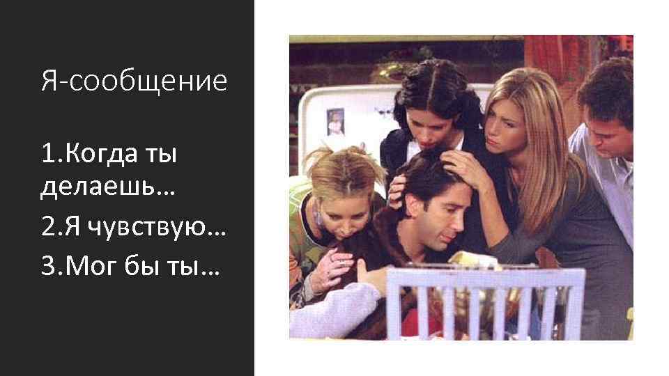 Я-сообщение 1. Когда ты делаешь… 2. Я чувствую… 3. Мог бы ты… 