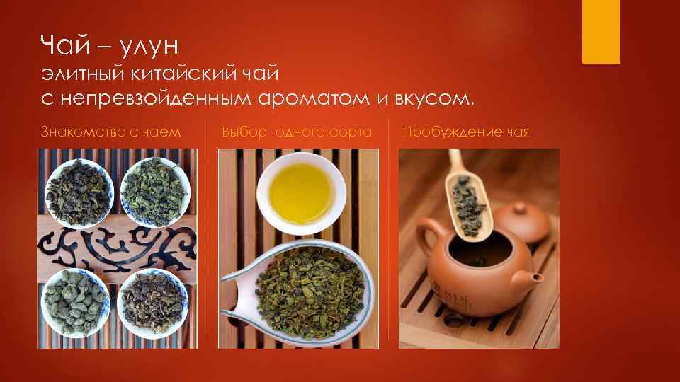 Чай – улун элитный китайский чай с непревзойденным ароматом и вкусом. Знакомство с чаем