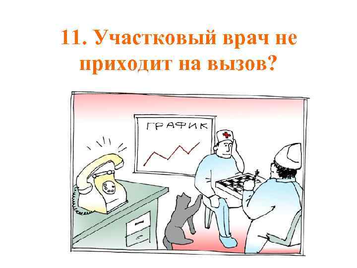 11. Участковый врач не приходит на вызов? 