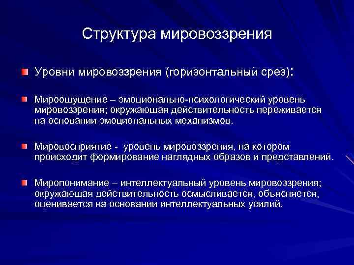 Общественный уровень мировоззрения