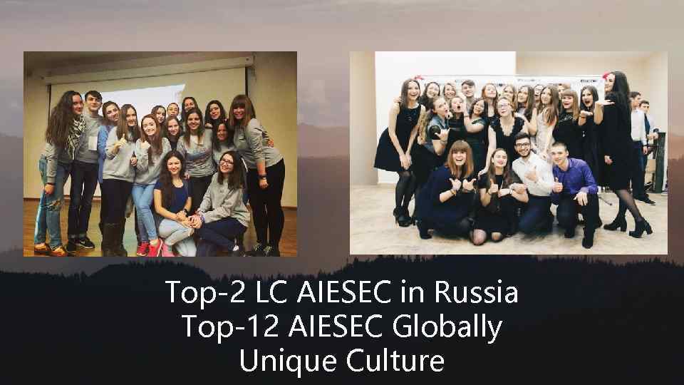 Top-2 LC AIESEC in Russia Top-12 AIESEC Globally Unique Culture 