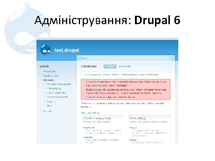 Адміністрування: Drupal 6 