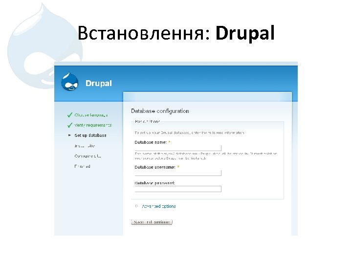 Встановлення: Drupal 