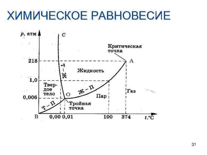 ХИМИЧЕСКОЕ РАВНОВЕСИЕ 31 