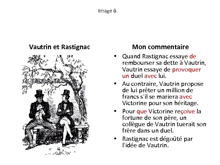 Image 6 Vautrin et Rastignac Mon commentaire • Quand Rastignac essaye de rembourser sa