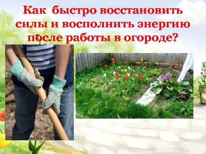 Как быстро восстановить силы и восполнить энергию после работы в огороде? 