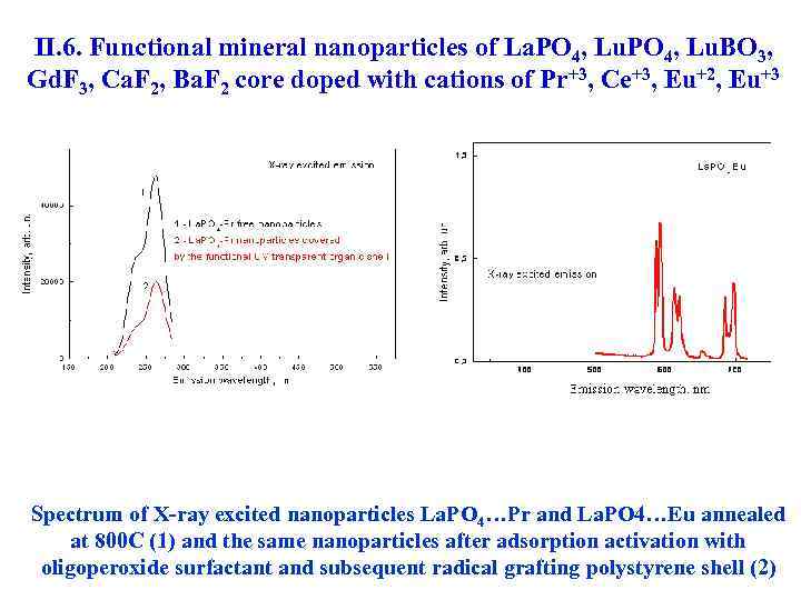 II. 6. Functional mineral nanoparticles of La. PO 4, Lu. BO 3, Gd. F