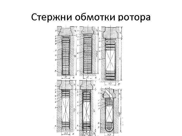 Стержни обмотки ротора 