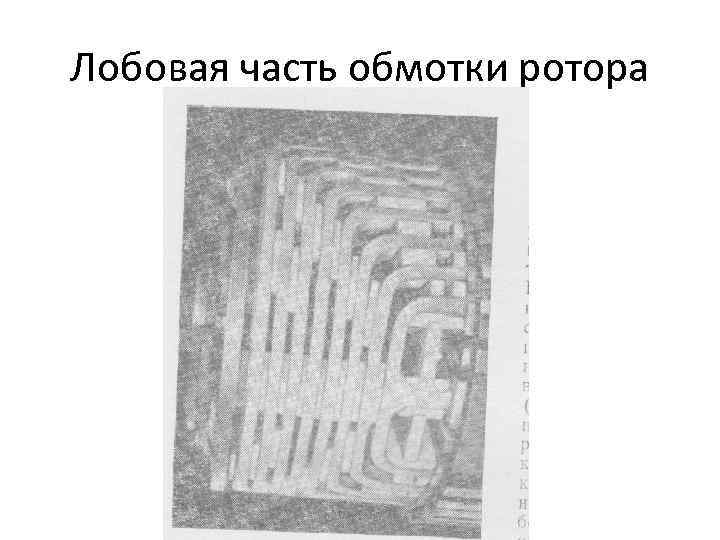 Лобовая часть обмотки ротора 