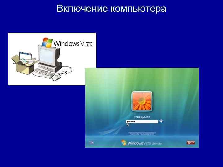 Включение компьютера 