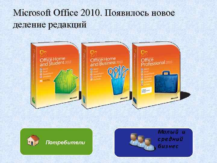 Microsoft Office 2010. Появилось новое деление редакций Потребители 