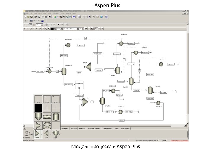 Aspen Plus Модель процесса в Aspen Plus 