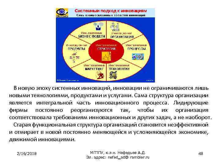 В новую эпоху системных инноваций, инновации не ограничиваются лишь новыми технологиями, продуктами и услугами.
