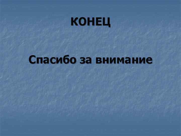 КОНЕЦ Спасибо за внимание 