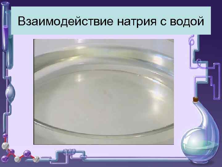 Взаимодействие натрия с водой 