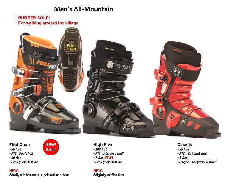 Men’s All-Mountain RUBBER SOLE! For walking around the village First Chair • 99 last