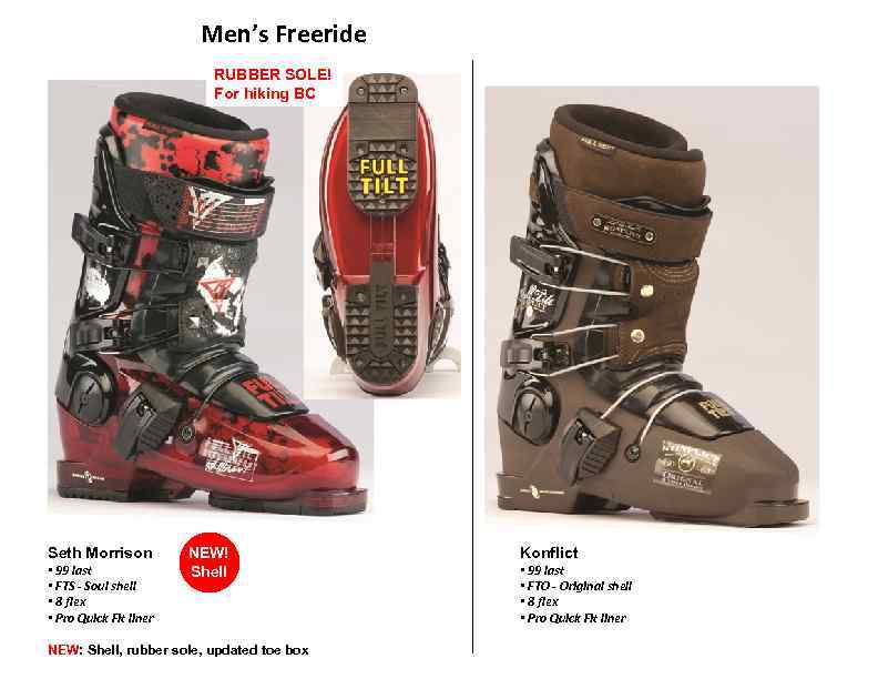 Men’s Freeride RUBBER SOLE! For hiking BC Seth Morrison • 99 last • FTS