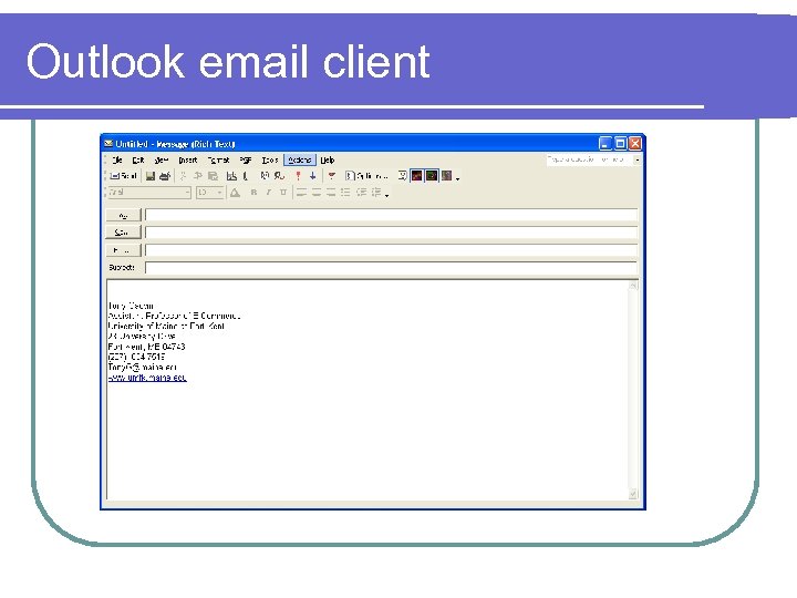 Outlook email client 