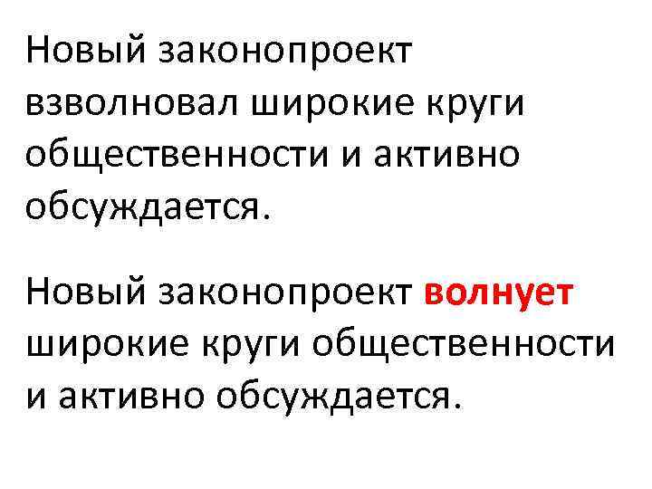 Новый законопроект взволновал широкие круги общественности и активно обсуждается. Новый законопроект волнует широкие круги