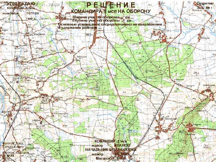 УТВЕРЖДАЮ КОМАНДИР 5 мсд полковник « ПЕТРОВ « ______199 г. Изготов. 1 экз. Только