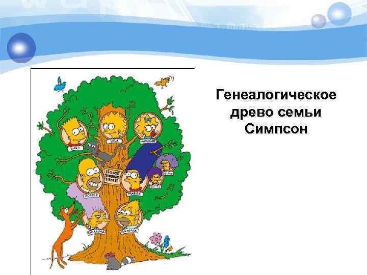 Генеалогическое древо семьи Симпсон 