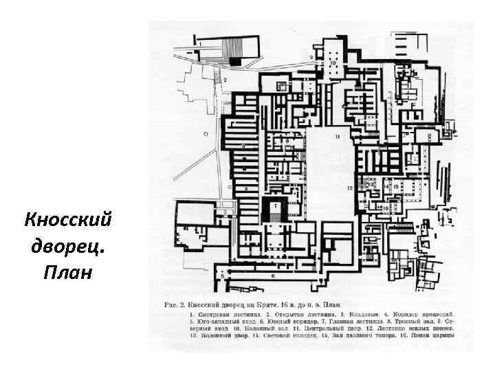 Схема кносского дворца