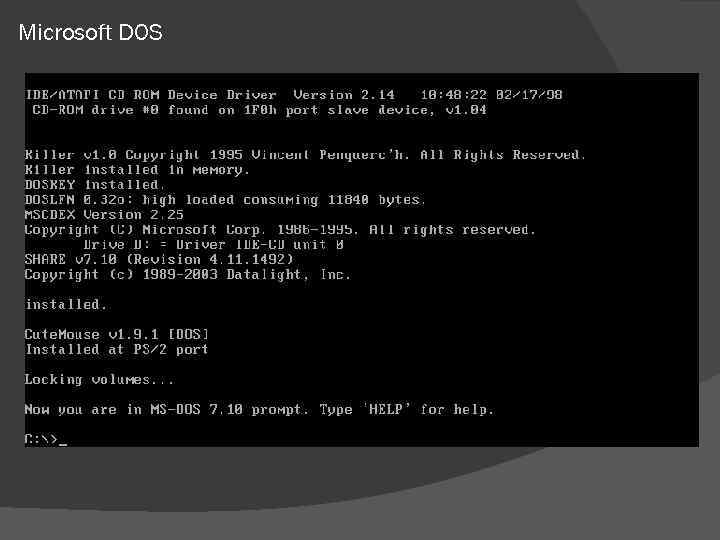 Microsoft DOS 