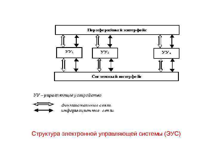 Структура электронной управляющей системы (ЭУС) 