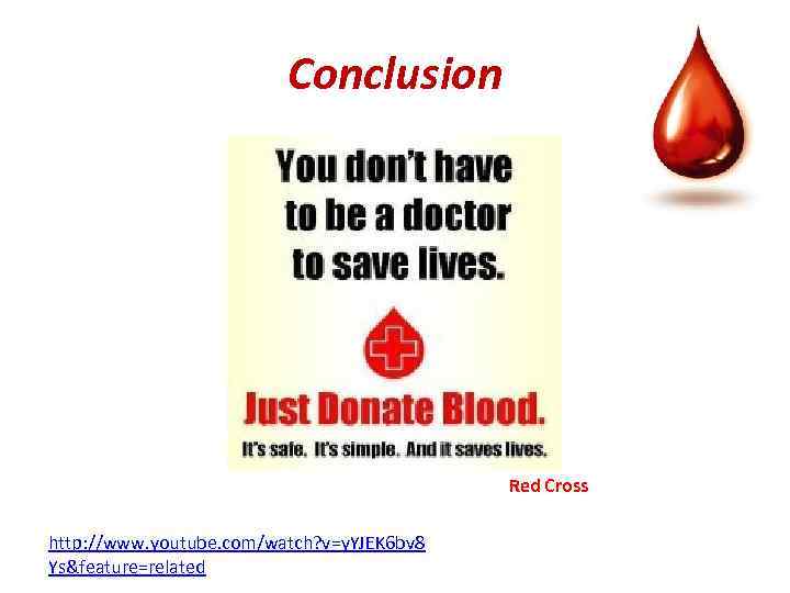 Conclusion Red Cross http: //www. youtube. com/watch? v=y. YJEK 6 bv 8 Ys&feature=related 