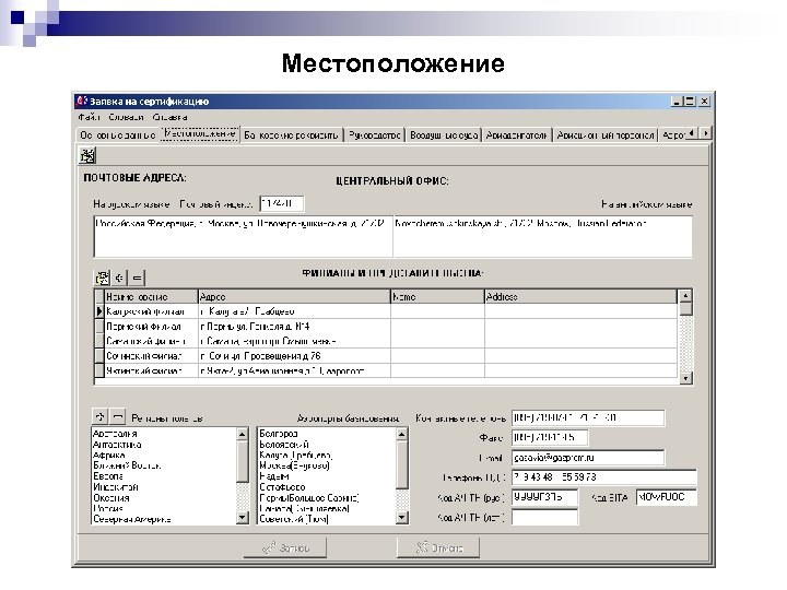 Местоположение 