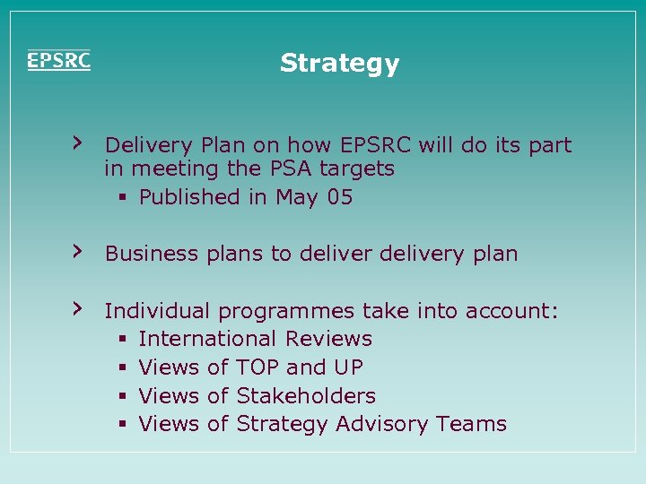 Strategy › Delivery Plan on how EPSRC will do its part in meeting the
