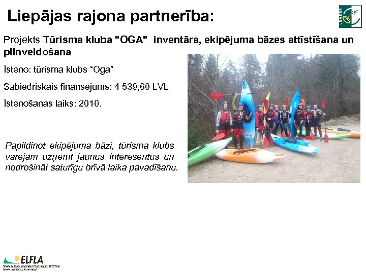 Liepājas rajona partnerība: Projekts Tūrisma kluba 
