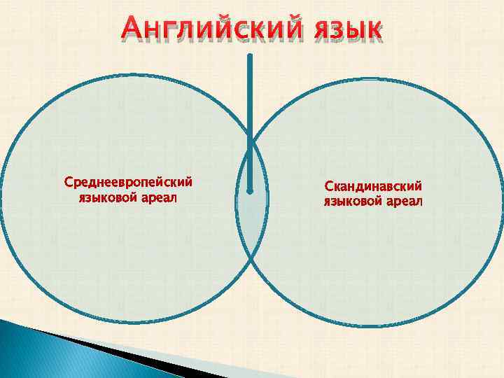 Английский язык Среднеевропейский языковой ареал Скандинавский языковой ареал 