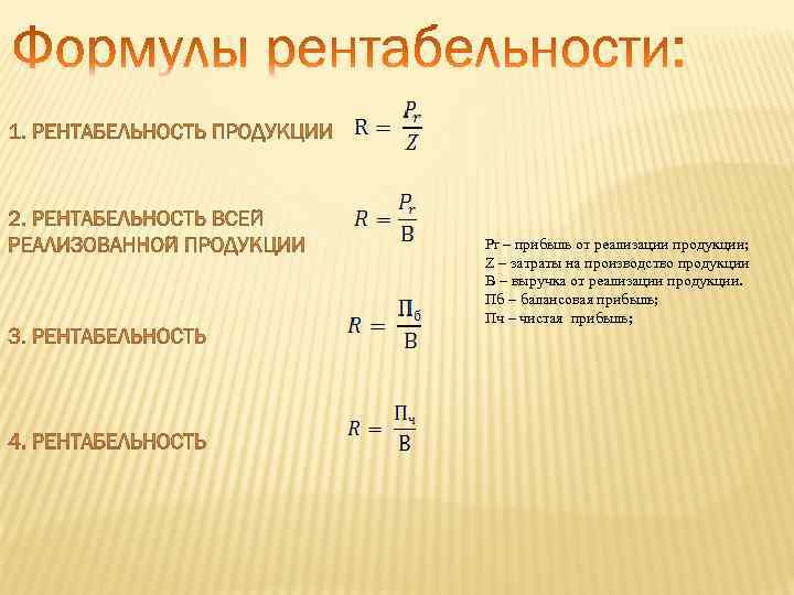 Рr – прибыль от реализации продукции; Z – затраты на производство продукции В –