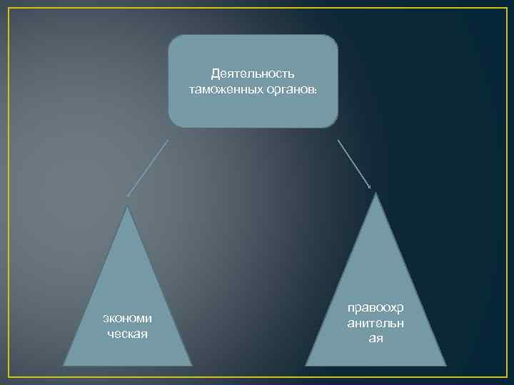 Деятельность таможенных органов: экономи ческая правоохр анительн ая 