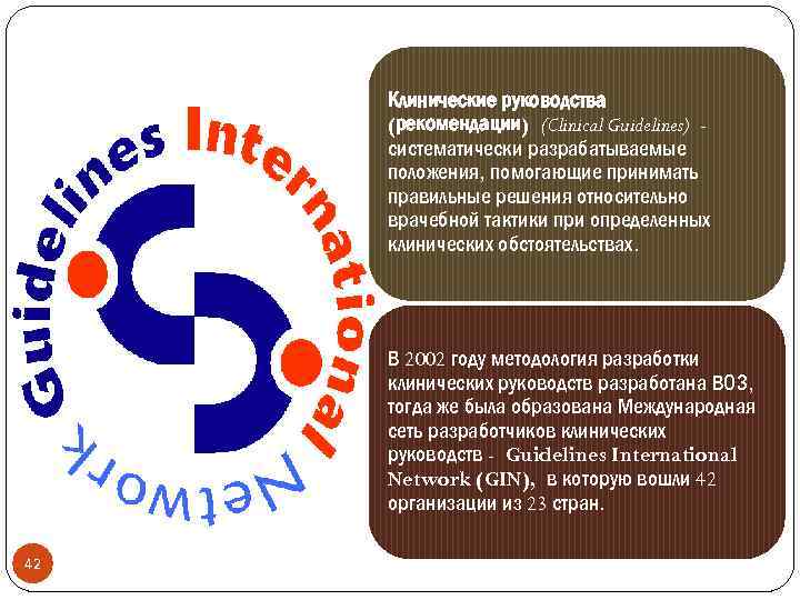 Клинические руководства (рекомендации) (Clinical Guidelines) систематически разрабатываемые положения, помогающие принимать правильные решения относительно врачебной
