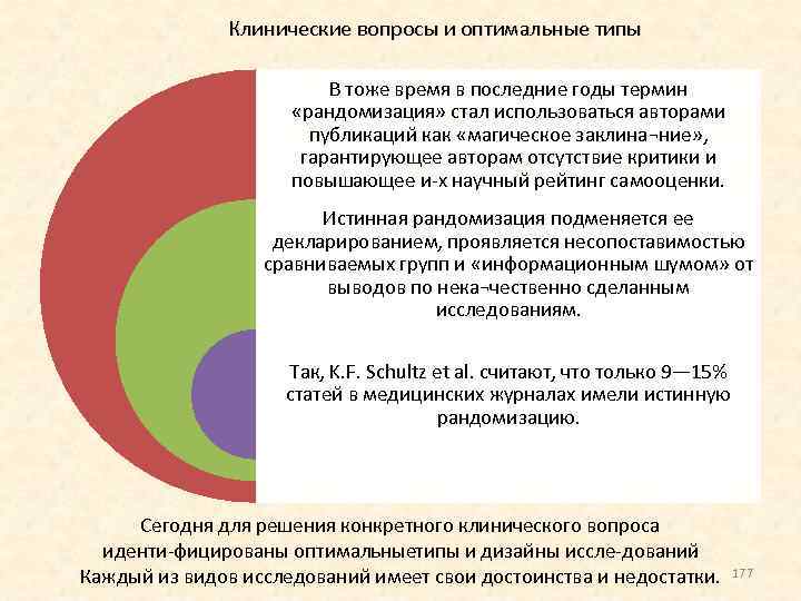Клинические вопросы и оптимальные типы В тоже время в последние годы термин «рандомизация» стал