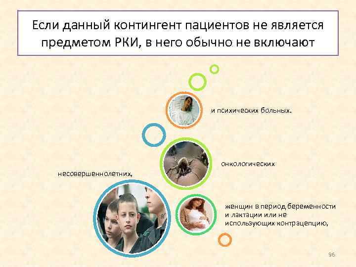 Если данный контингент пациентов не является предметом РКИ, в него обычно не включают и