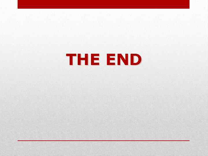 THE END 