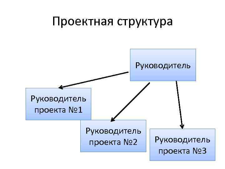 Проектная структура Руководитель проекта № 1 Руководитель проекта № 2 Руководитель проекта № 3