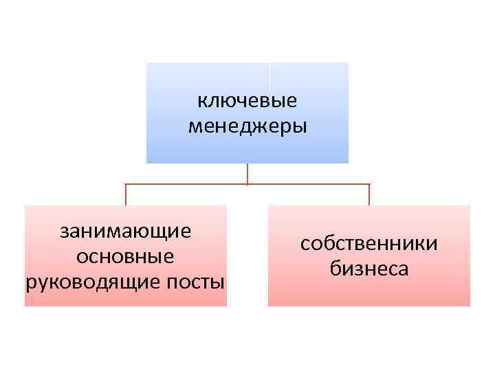 ключевые менеджеры занимающие основные руководящие посты собственники бизнеса 