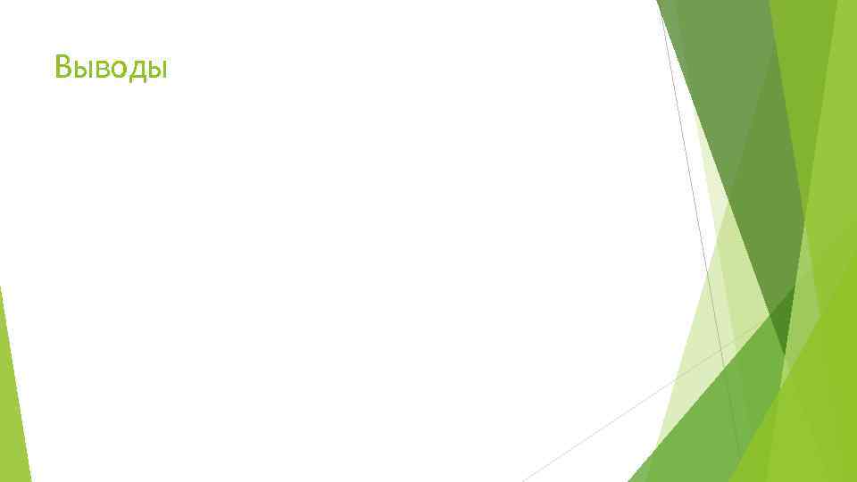 Выводы 