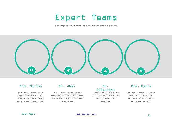 Expert Teams Our expert team that become our company mainstay Mrs. Marina Mr. Jhon