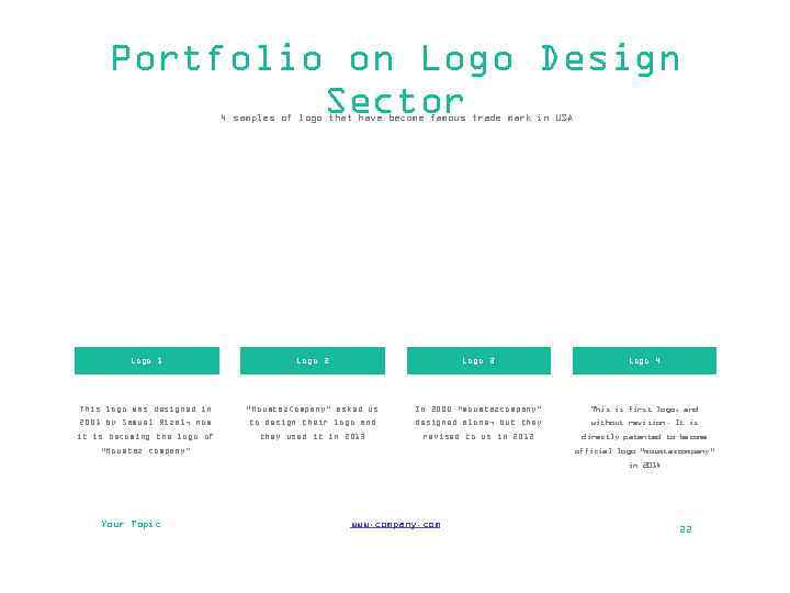 Portfolio on Logo Design Sector 4 samples of logo that have become famous trade