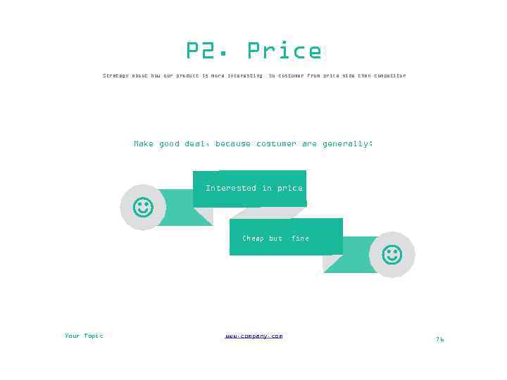 P 2. Price Strategy about how our product is more interesting to costumer from